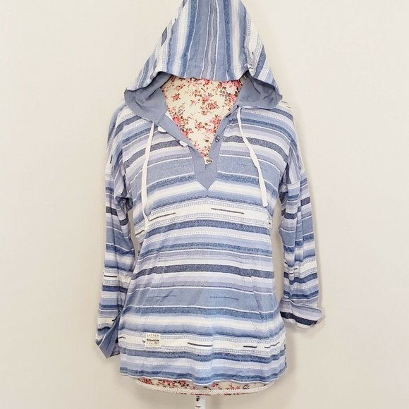 Lauren Ralph Lauren Tops - Lauren Ralph Lauren Blue White Striped Sweatshirt